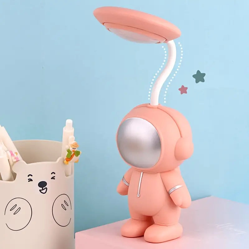 Astronaut Shaped Rechargeable Desk Lamp with Pen Holder
