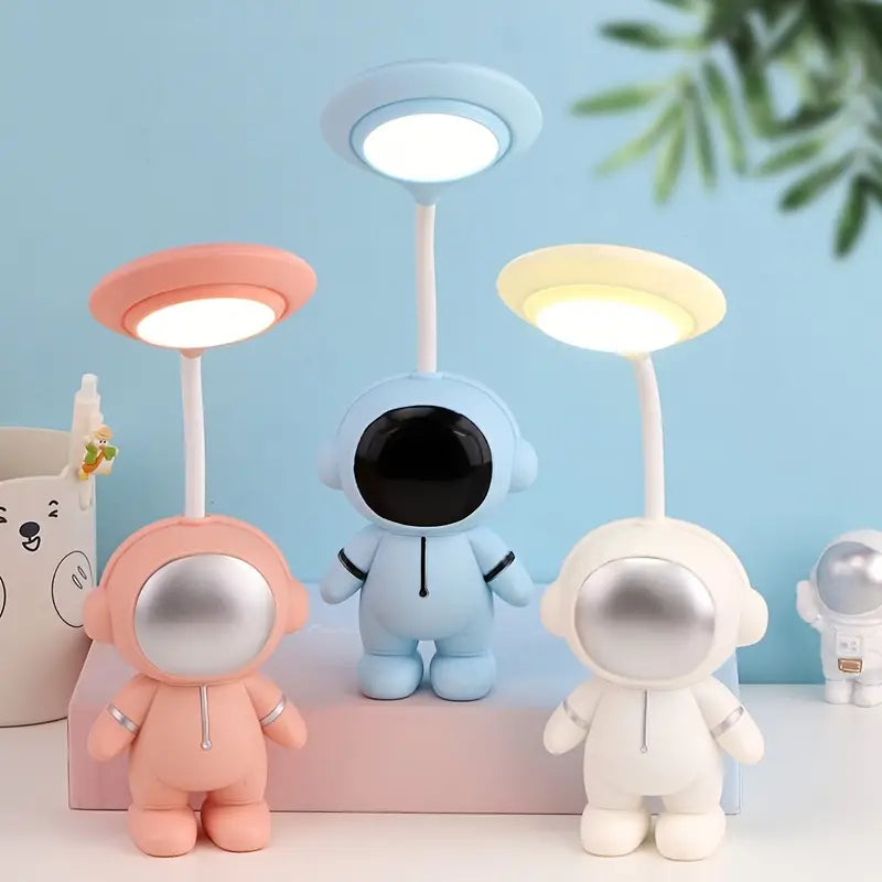 Astronaut Shaped Rechargeable Desk Lamp with Pen Holder