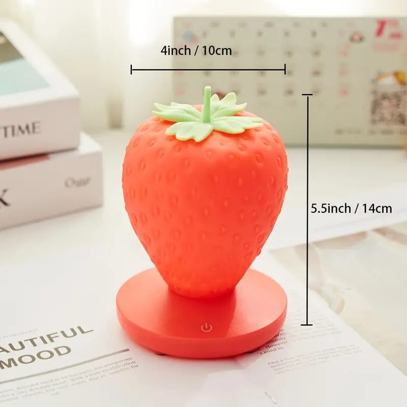 Adorable Strawberry USB Touch Night Light for Bedroom