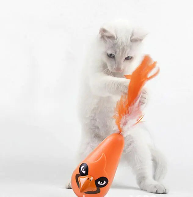 Interactive Electric Cat Toy with Feather Spinner