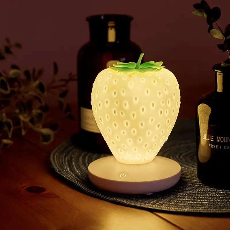 Adorable Strawberry USB Touch Night Light for Bedroom