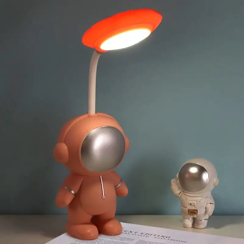 Astronaut Shaped Rechargeable Desk Lamp with Pen Holder